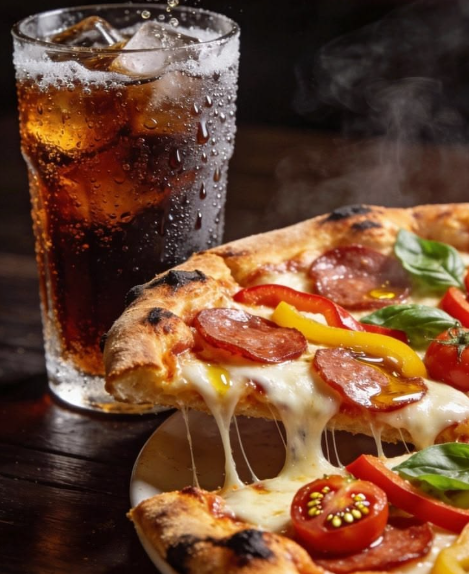 Pizza com refrigerante 600 ml